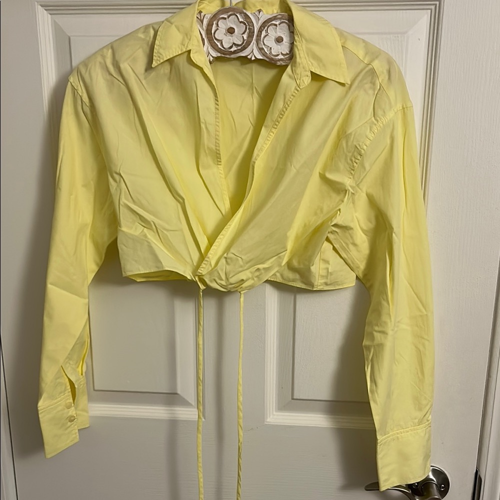 Yellow Women's Cropped Top